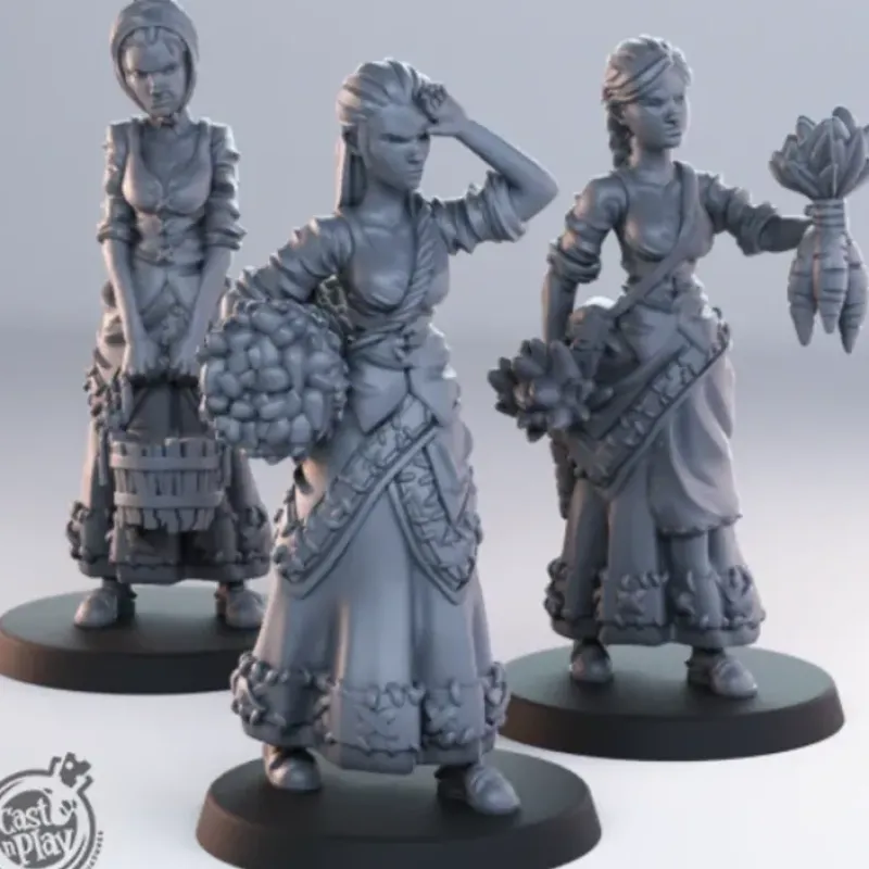 Miniature<Town Girls - Miniature Marvels: Airplane Models & Painted Dice