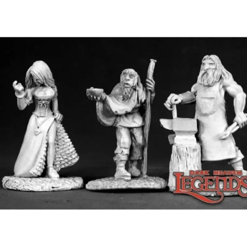Miniature<Townsfolk 2: Dark Heaven Legends RPR 02584 - Miniature Marvels: Airplane Models & Painted Dice