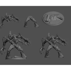 Miniature<Treant Soldier - Miniature Marvels: Airplane Models & Painted Dice