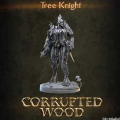 Miniature<Tree Knight - Miniature Marvels: Airplane Models & Painted Dice