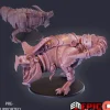 Miniature<T-Rex Attacking With Armor - Miniature Marvels: Airplane Models & Painted Dice