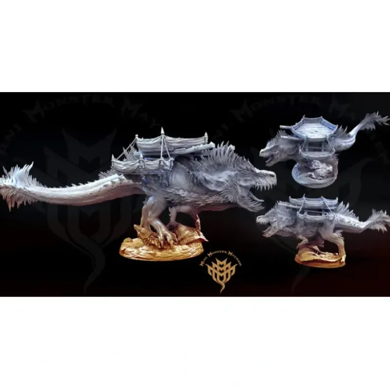 Miniature<T-Rex With Platform - Miniature Marvels: Airplane Models & Painted Dice