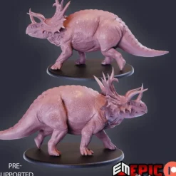 Miniature<Triceratops Walking - Miniature Marvels: Airplane Models & Painted Dice
