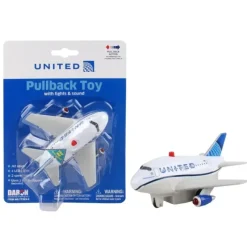 Airplane Model<TT523-2 UNITED PULLBACK W/LIGHT & SOUND - Miniature Marvels: Airplane Models & Painted Dice