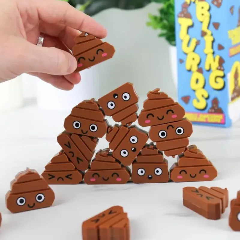 Egpull<Tumbling Turds - The Poop Stacking Game - Funny Gag Gift Stocking Stuffer - Miniature Marvels: Airplane Models & Painted Dice
