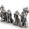 Miniature<Twin Guards Bundle - Miniature Marvels: Airplane Models & Painted Dice