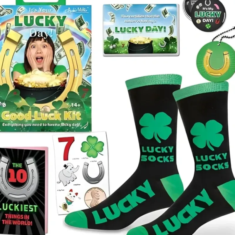 Egpull<ULTIMATE GOOD LUCK KIT - Irish St. Patrick's Fun Party Gifts - Archie McPhee - Miniature Marvels: Airplane Models & Painted Dice