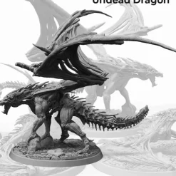 Miniature<Undead Dragon - Miniature Marvels: Airplane Models & Painted Dice
