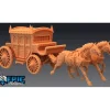 Miniature<Undead Horse-Drawn Carriage - Miniature Marvels: Airplane Models & Painted Dice