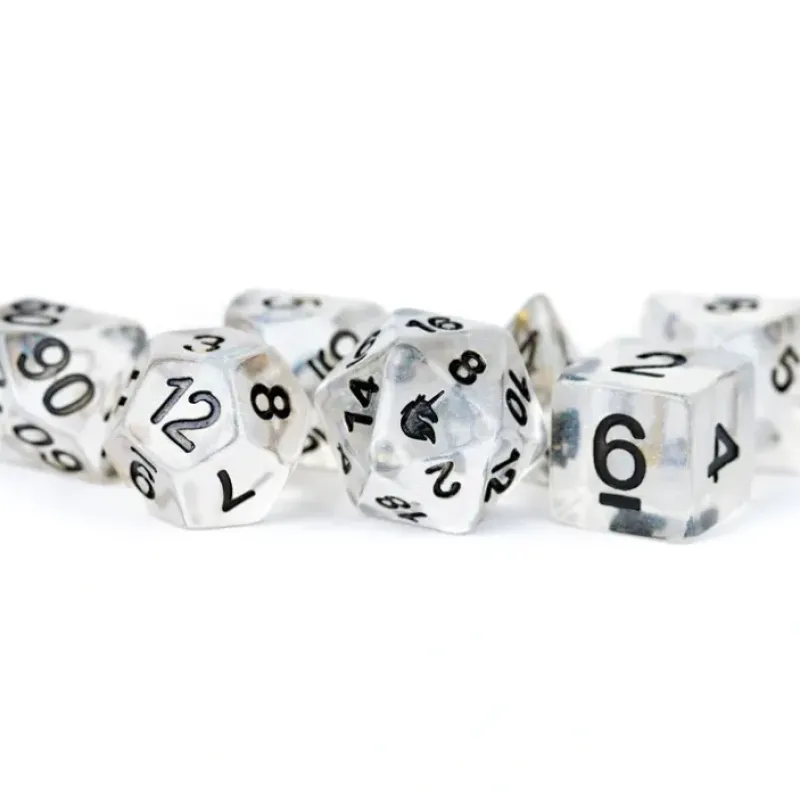 Dice<Unicorn Ice 16mm Poly Dice Set MET 701 - Miniature Marvels: Airplane Models & Painted Dice