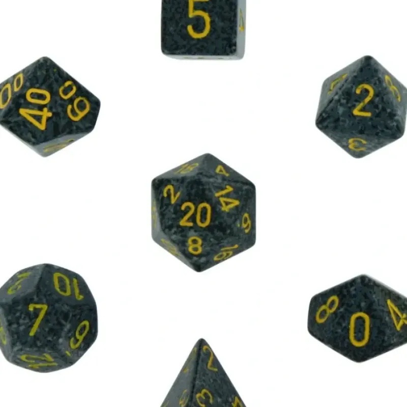 Dice<Urban Camo: Speckled Polyhedral Dice Set (7's) CHX 25328 - Miniature Marvels: Airplane Models & Painted Dice