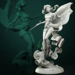 Miniature<Vaelia Arra Sorcerer - Miniature Marvels: Airplane Models & Painted Dice