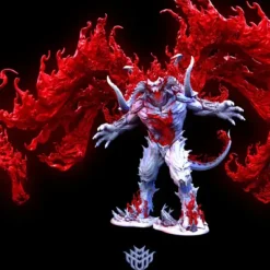 Miniature<Valarauko With Flaming Wings - Miniature Marvels: Airplane Models & Painted Dice
