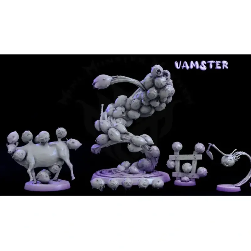 Miniature<Vamster Swarm - Miniature Marvels: Airplane Models & Painted Dice