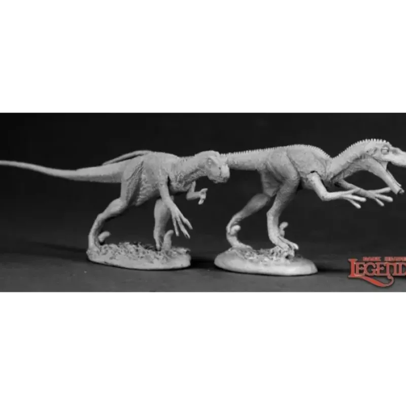 Miniature<Velociraptors (2): Dark Heaven Legends RPR 03021 - Miniature Marvels: Airplane Models & Painted Dice