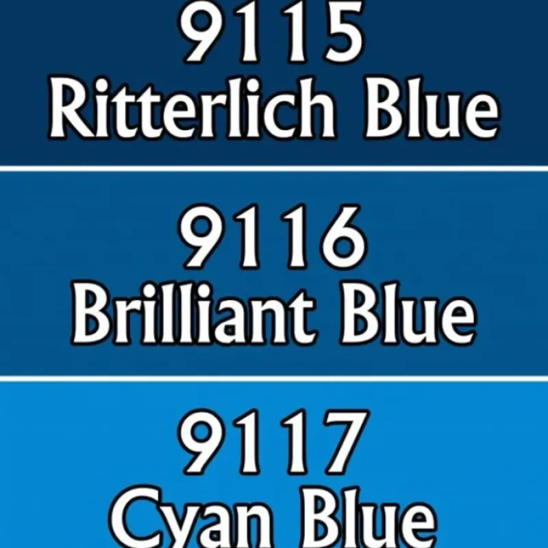 Paint<Vivid Blues: MSP Triads RPR 09739 - Miniature Marvels: Airplane Models & Painted Dice