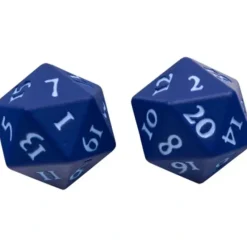 Accessories<Vivid Heavy Metal Dice: Blue (2d20) - Miniature Marvels: Airplane Models & Painted Dice