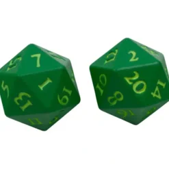 Accessories<Vivid Heavy Metal Dice: Green (2d20) - Miniature Marvels: Airplane Models & Painted Dice