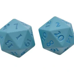 Dice<Vivid Heavy Metal Dice: Light Blue (2d20) - Miniature Marvels: Airplane Models & Painted Dice