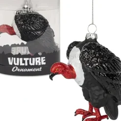 Egpull<Vulture Ornament - Christmas Holiday Art Hand-Blown Glass Decor Archie McPhee - Miniature Marvels: Airplane Models & Painted Dice