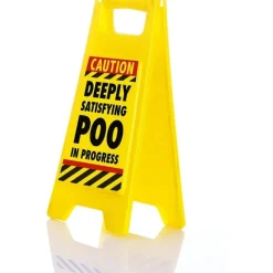 Egpull<Warning Caution Desk Sign Deeply Satisfying Poo In Progress Novelty Toilet Humor - Miniature Marvels: Airplane Models & Painted Dice