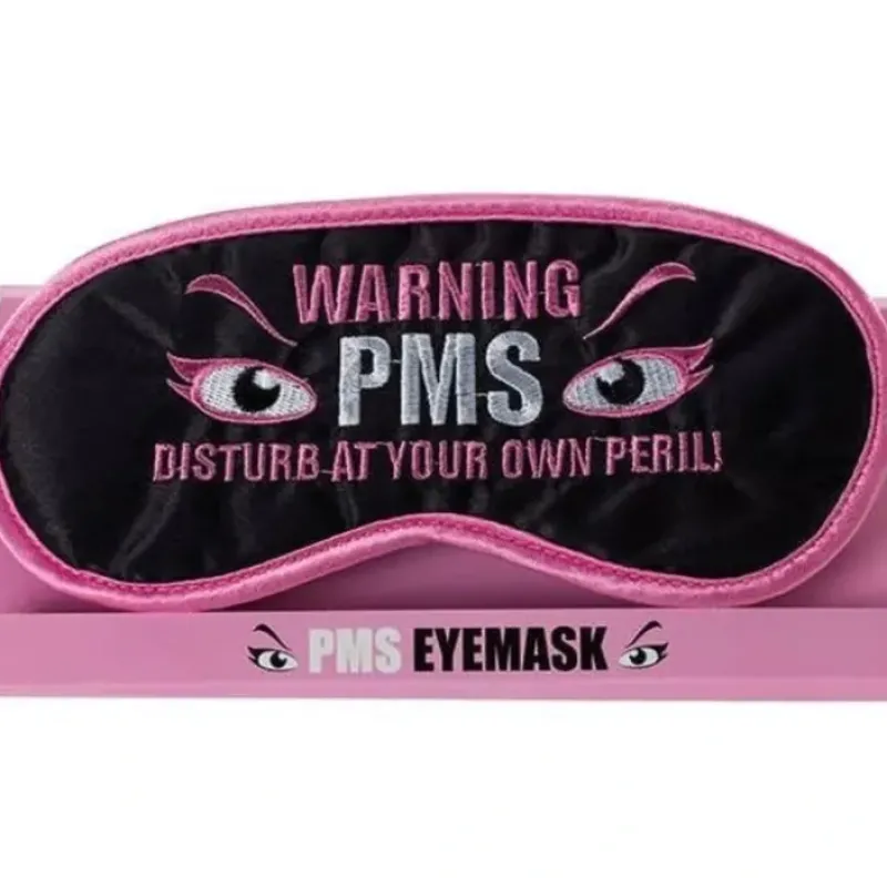Egpull<WARNING PMS Sleeping Mask - Funny Female Sleep Eye Blindfold Soft EyeMask Gift - Miniature Marvels: Airplane Models & Painted Dice