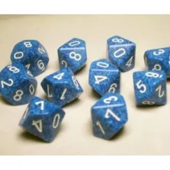 Dice<Water: Speckled d10 Dice Set (10's) CHX 25106 - Miniature Marvels: Airplane Models & Painted Dice