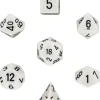 Dice<White with Black: Opaque Polyhedral Dice Set (7's) CHX 25401 - Miniature Marvels: Airplane Models & Painted Dice