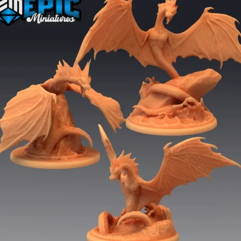 Miniature<Winged Sea Serpents - Miniature Marvels: Airplane Models & Painted Dice