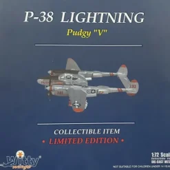 Airplane Model<Witty Wings WTW-72-020-009 1:72 P-38 Lightning Pudgy V - Miniature Marvels: Airplane Models & Painted Dice