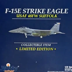 Airplane Model<Witty Wings WTW-72-006-010 1:72 USAF F-15E 48th FW Lakenheath AB - Miniature Marvels: Airplane Models & Painted Dice