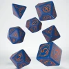 Dice<Wizard Dark-Blue & Orange Dice Set QWS SWIZ90 - Miniature Marvels: Airplane Models & Painted Dice
