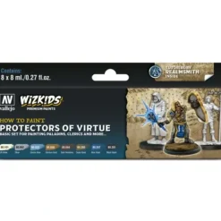 Paint<WizKids Premium: Protectors of Virtue - Miniature Marvels: Airplane Models & Painted Dice