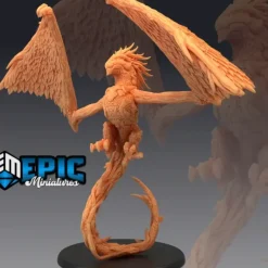 Miniature<Wood Wyvern Flying - Miniature Marvels: Airplane Models & Painted Dice