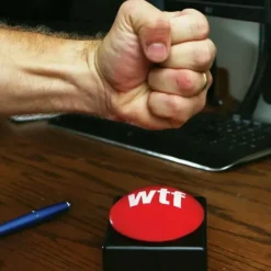 Egpull<WTF What the F*%k Red Slam Button - Joke Gag Gift Funny Prank Novelty - 10 sound - Miniature Marvels: Airplane Models & Painted Dice