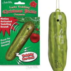 Egpull<YODELLING Lucky Christmas Pickle Ornament - Musical Sounds - Archie McPhee - Miniature Marvels: Airplane Models & Painted Dice
