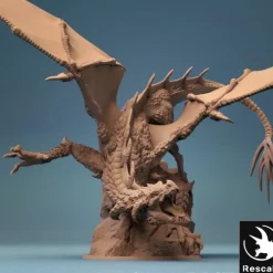 Miniature<Young Black Dragon - Miniature Marvels: Airplane Models & Painted Dice