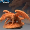 Miniature<Young Red Dragon - Miniature Marvels: Airplane Models & Painted Dice