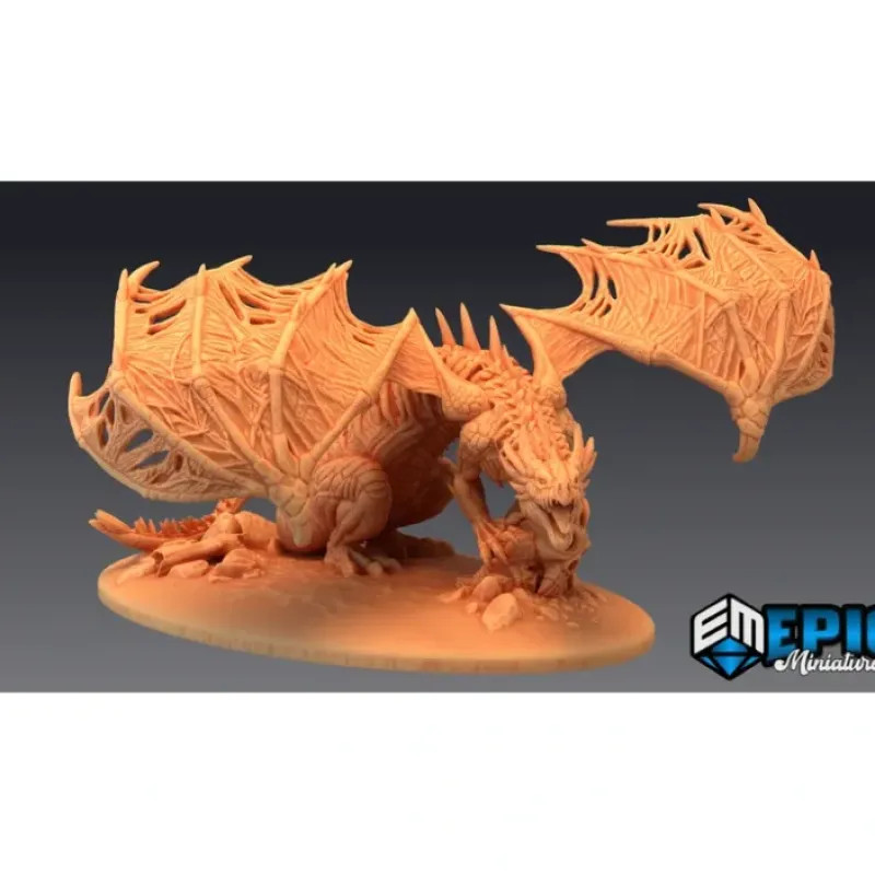 Miniature<Zombie Dragon Wyrm - Miniature Marvels: Airplane Models & Painted Dice