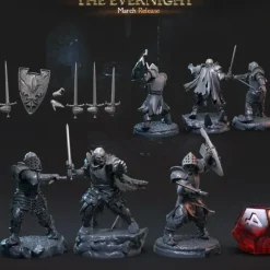 Miniature<Zombie Knights - Miniature Marvels: Airplane Models & Painted Dice